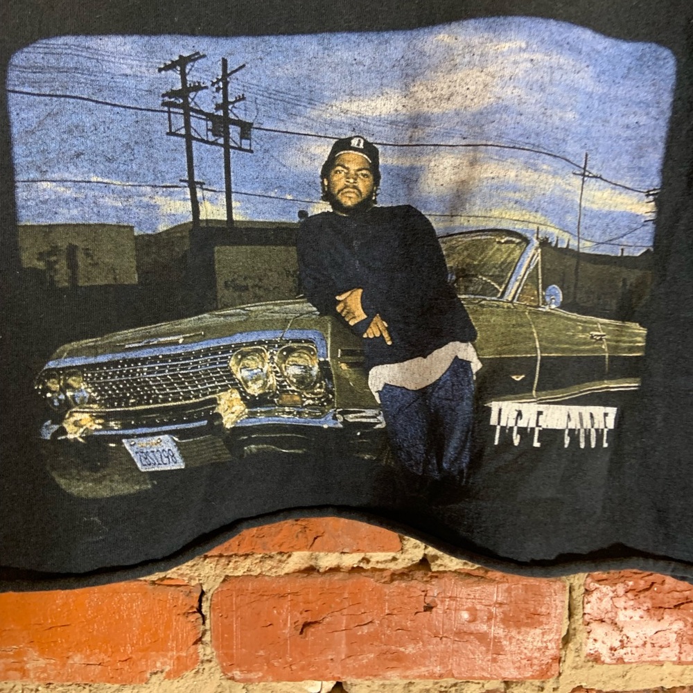 Ice Cube Large Black Graphic Preowned T-Shirt - image 1